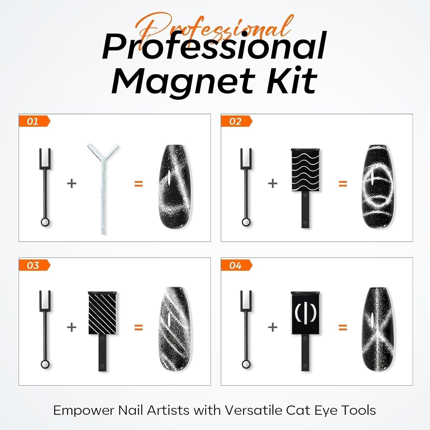 modelones_Cat_Eye_Magnet_Set,_15PCS_French_Cateye_Gel_Nail_Polish_Magnet_Nail_Art_Tools_Set_Heart_Magnet_for_Cat_Eye_Magnet_Square_Round_Magnet_Stick_Diverse_Glassy_Cateye_Effect_for_Women