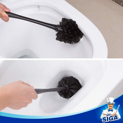 MR.SIGA_Toilet_Plunger_and_Bowl_Brush_Combo_for_Bathroom_Cleaning,_Black,_2_Sets