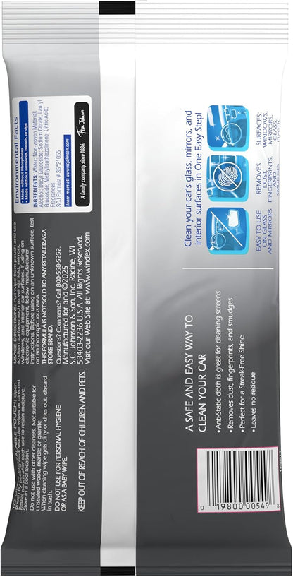 Windex_Auto_Wipes_for_Car_Windows,_Mirrors_and_Screens,_Pre-Moistened_Car_Cleaner_Wipes_for_Quick_Streak-Free_Shine,_Guaranteed_Safe_for_Tinted_Windows_and_Electronics,_25_count_(Pack_of_1)