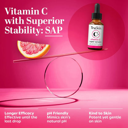 TruSkin_Vitamin_C_Super_Serum_for_Face_-_Five_Skin_Benefits_in_One_Serum_with_Vitamin_C,_Retinol,_Niacinamide,_Hyaluronic_Acid_&_Squalane_-_Brighten,_Firm_&_Smooth_the_Look_of_Skin,_2_Fl_Oz