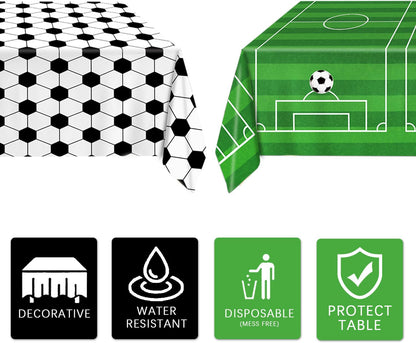 QIYANPAX_4_Pieces_Soccer_Tablecloths_-_Soccer_Birthday_Party_Decorations_Soccer_Table_Cloth_Soccer_Tablecloth_Plastic_Table_Cover_for_Sports_Soccer_Theme_Party_Decorations,_54_x_108_Inch