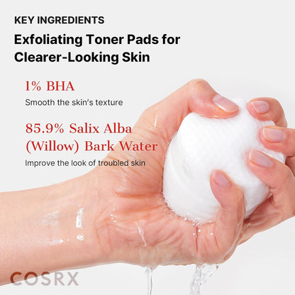 COSRX_BHA_Toner_Pads,_70_Sheets,_Exfoliating_Pads_for_Dead_Skin_&_Blackheads,_Minimize_Pores,_Prevent_Breakouts,_Improve_Skin_Texture,_Korean_Skin_Care