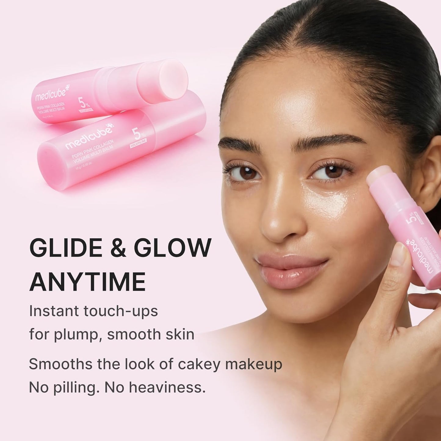 medicube_PDRN_Pink_Collagen_Volume_Multi_Balm_Stick_|_Volufiline,_PDRN,_NAD,_Collagen_|_Face_&_Body_Balm_for_Under-Eyes,_Neck,_Forehead,_Smile_Lines,_Lips_|_Plumping,_Radiance,_Line_Care_|_K-Beauty