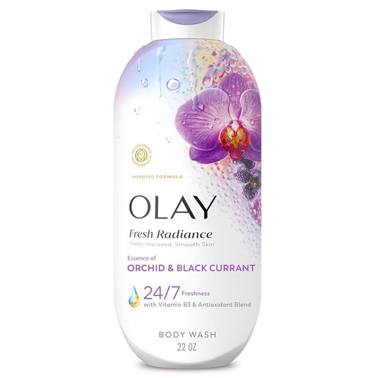Olay_Body_Wash_for_Women,_Fresh_Radiance,_24/7_Skin-Loving_Freshness,_Visibly_Radiant,_Plant_Based_Cleansers,_Vitamin_B3_&_Antioxidant_Blend,_For_All_Skin_Types,_Orchid_&_Black_Currant_Scent,_22_fl_oz