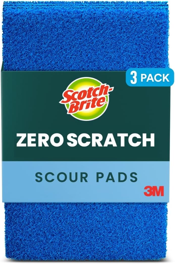 Scotch-Brite_Zero_Scratch_Scouring_Pad,_Effective_+_Gentle_Dish_Scrubber_for_Household_Cleaning,_3_Scrub_Pads_for_Dishes,_Nonstick_Pots_and_Pans,_Glass,_Tubs,_Showers,_Reusable_&_Durable
