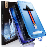 MAGIC JOHN 2 Pack for iPhone Privacy Tempered Glass Screen Protector, Bubble Free, Easy Installation, Auto Dust-Elimination