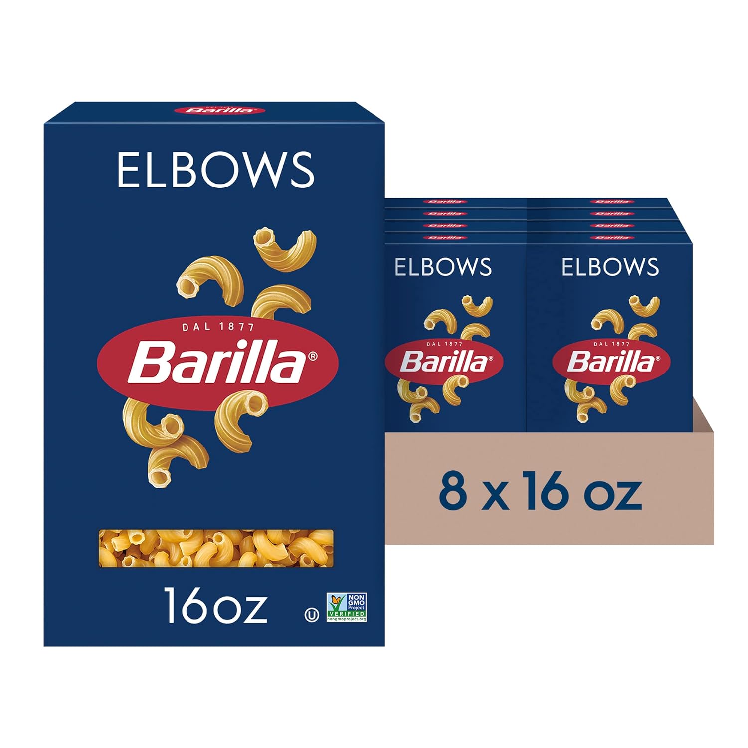 Barilla_Elbows_Pasta,_16_oz._Box_(Pack_of_8)_-_Non-GMO,_Made_with_Durum_Wheat_Semolina_-_Kosher_Certified