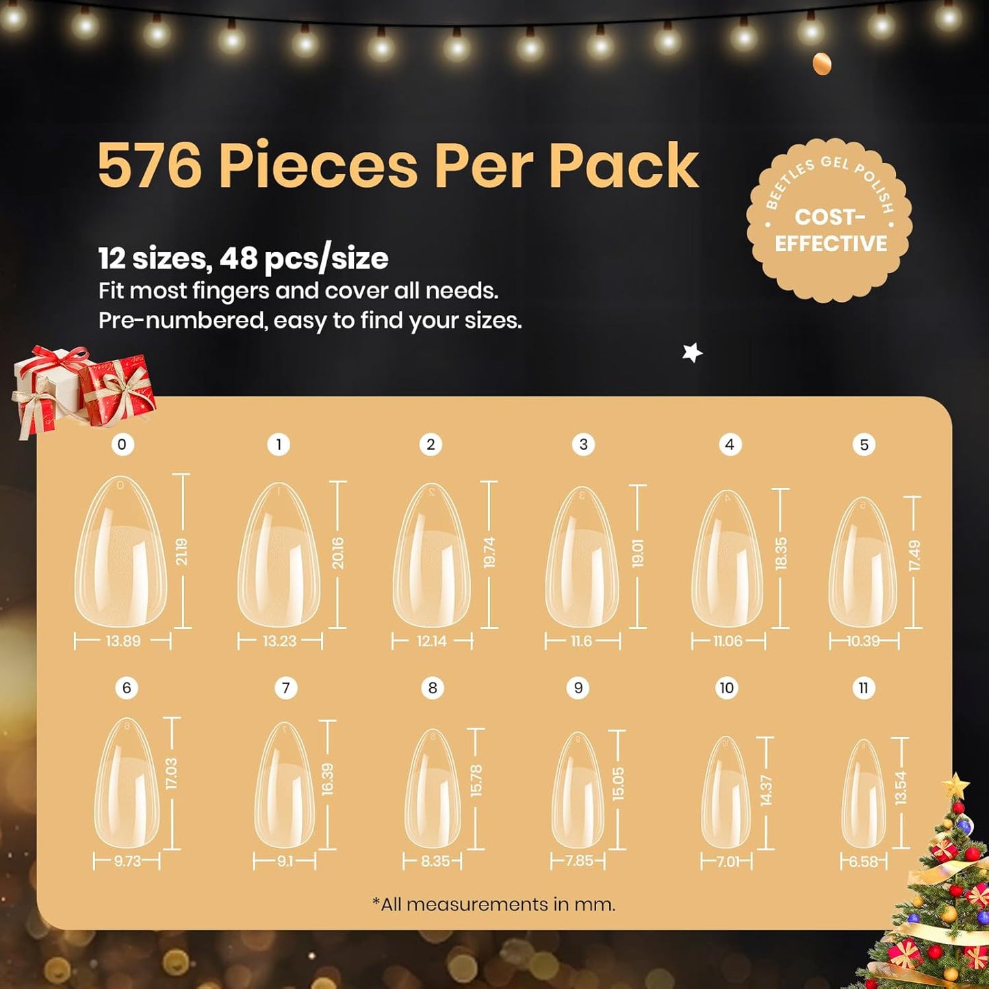 Beetles_Gel_Nail_Tips_576Pcs_Pre-shape_Short_Almond_Etch-X_Nail_Tips,12_Sizes_Soft_Acrylic_False_Nail_Tips_Half_Matte_Full_Cover_Easy_DIY_Press_On_Nail_Extensions_Art_Salon_Gift_Set_for_Women