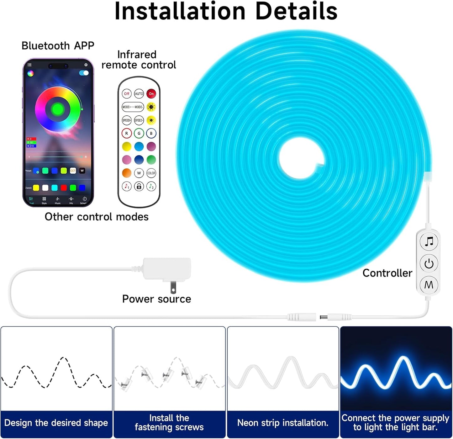 LED_Neon_Rope_Lights,_13.1ft/16.4ft/19.68ft_RGB_LED_Light_Strip,_24V_Music_Sync_App/Remote_Control_DIY_Rope_Light,_IP67_Waterproof_Gaming_Neon_Strip_Lights_for_Bedroom_Indoor_Oudoor_Decor