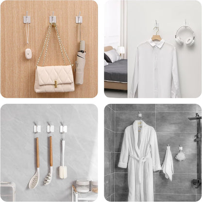 Paoli_Heavy_Duty_Adhesive_Hooks,Self-Adhesive_Hooks_Multiple_Colors_and_Styles_30_lb_Maximum_Load_for_Home_Schools_and_Offices_(4pc,_Gold)