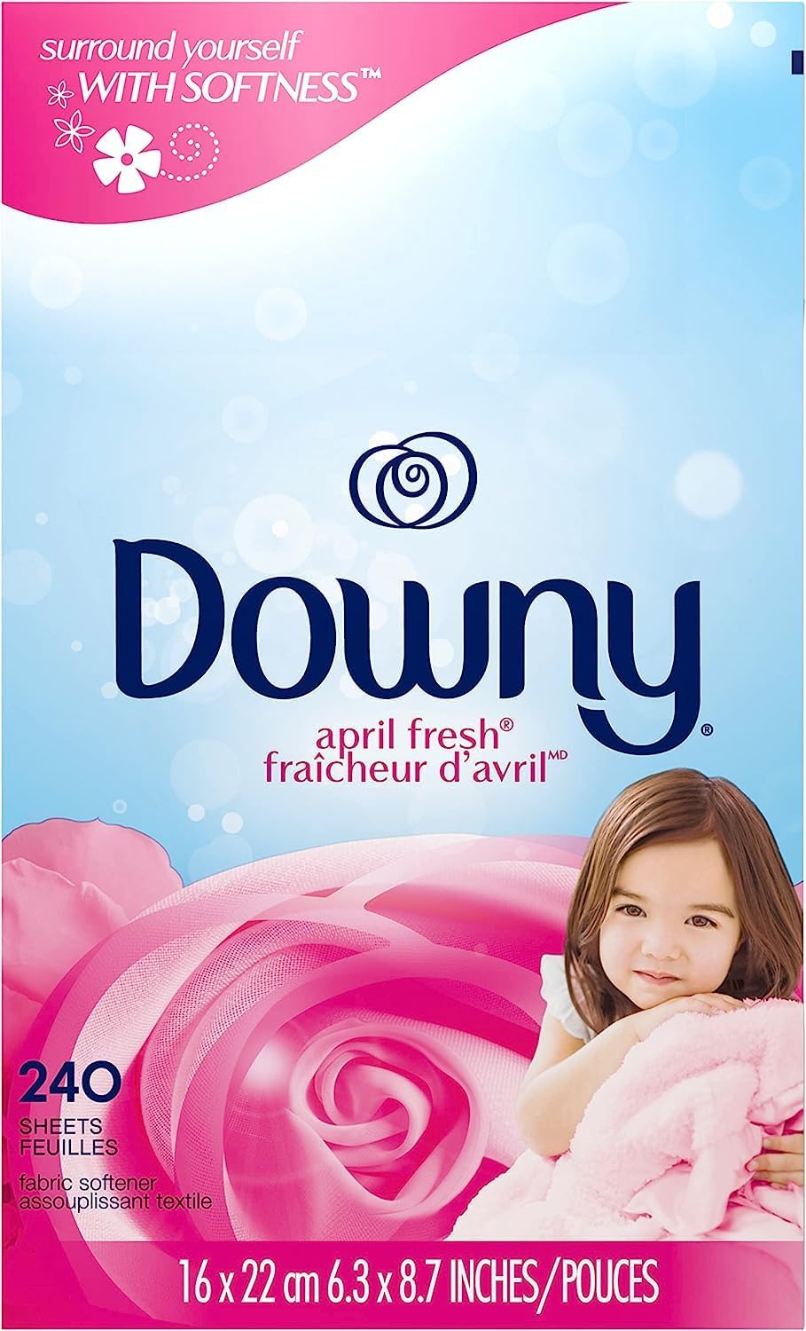Downy_Fabric_Softener_Dryer_Sheets,_April_Fresh,_240_Count