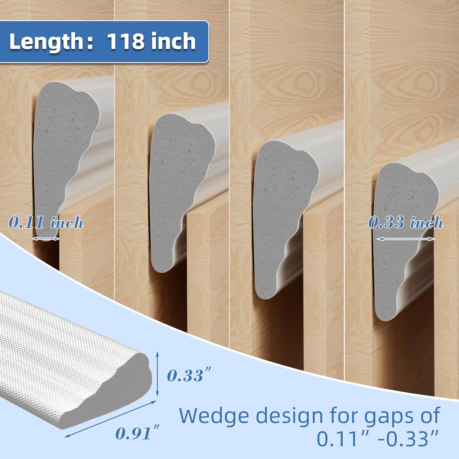 118”Wedge_Weather_Stripping_Door_Seal_Strip_for_Door_Frame,Self-Adhesive_Window_Insulation_for_Winter,Dark_Foam_Gap_Filler_for_Light_Noise_Blocker,Front_Exterior_Door_Side_Draft_Stopper,White