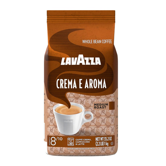 Lavazza_Crema_E_Aroma_Whole_Bean_Coffee_Blend,_2.2-Pound_Bag_,_Balanced_medium_roast_with_an_intense,_earthy_flavor_and_long_lasting_crema,_Non-GMO