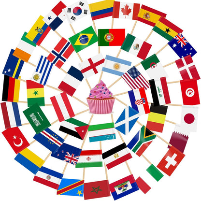 AhfuLife_48_Countries_World_Flag_Toothpick_Cake_Toppers_for_World_Soccer_Decorations,_100pcs_Cocktail_Stick_Flags_for_World_cup_Cupcake_Toppers_Bar_Party_Supplies