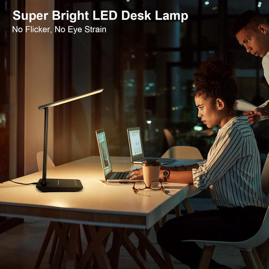 shinelife_LED_Desk_Lamp_for_Office_Home,_Bright_Desk_Light_with_USB_Charging_Port,_Adjustable_Dimmable_Desk_Lamps_5_Modes_5_Brightness,_Touch_Study_Lamp_for_Nail,_Craft,_Puzzle,_Sewing,_Study,_Black