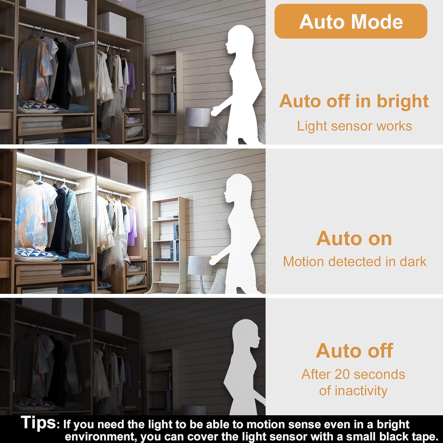 WOBANE_Motion_Sensor_Stair_Strip_Lights,Rechargeable_Motion_Activated_Closet_Light,Battery_Powered_LED_Strip,60_LEDs_Homelife_Bar_for_Bed,Pantry,Counter,Night_Light,Cabinet,6.56ft/16.4ft