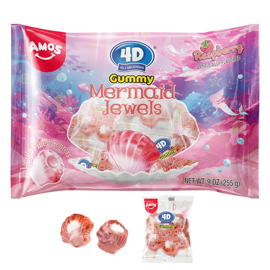 Amos_4D_Gummy_Candy_Mermaid_Jewels_Fruity_Filled,_Soft_Center_Jelly-filled_Seashell_Candy,_Raspberry_Flavor_Christmas_Candy_(9oz_Pack)_pink