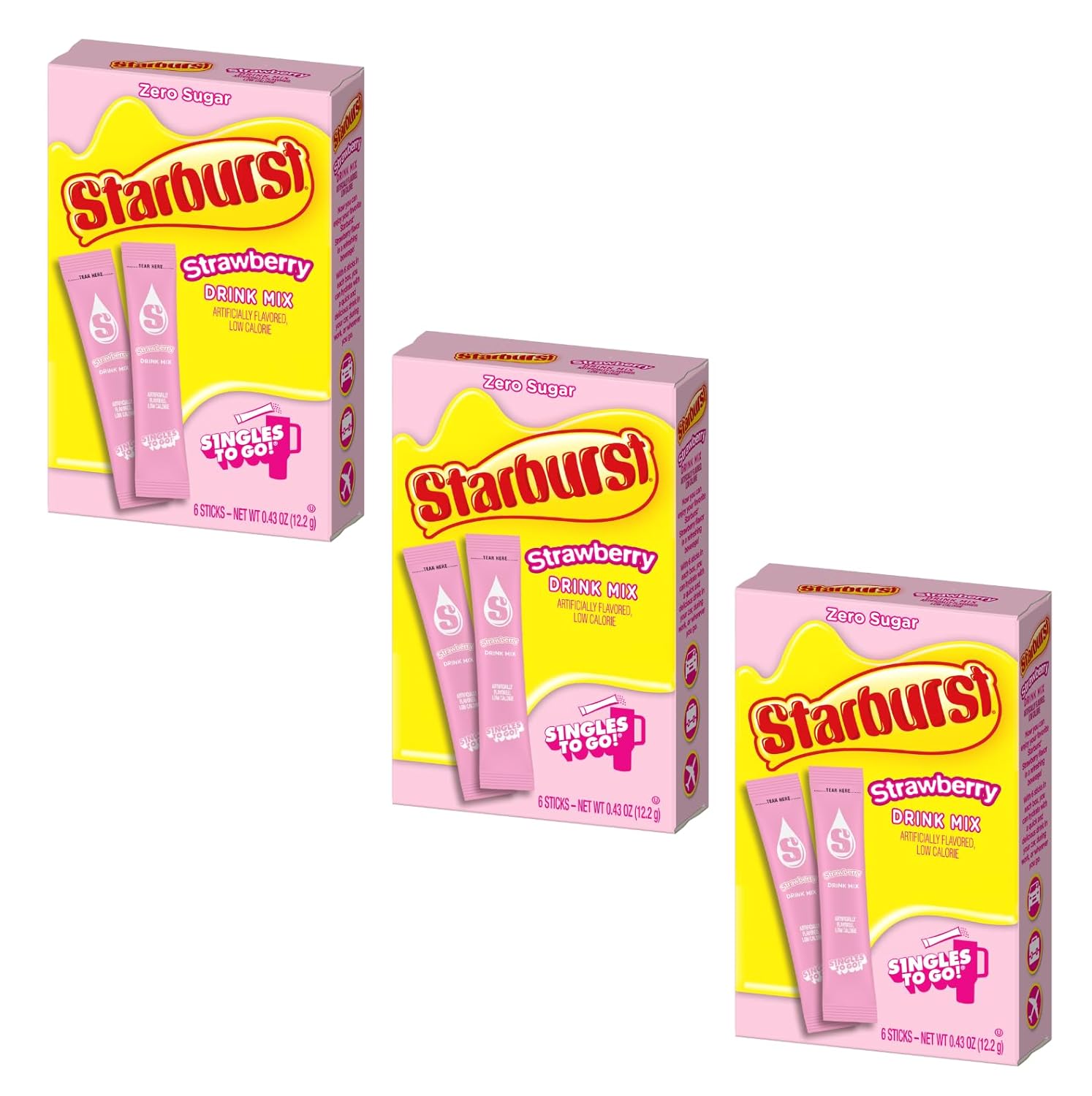Starburst_Singles_To_Go_Powdered_Drink_Mix,_All_Pink_Strawberry,_3_Boxes_with_6_Packets_Each_-_18_Total_Servings,_Sugar-Free_Drink_Powder,_Just_Add_Water,_6_count_(Pack_of_3)