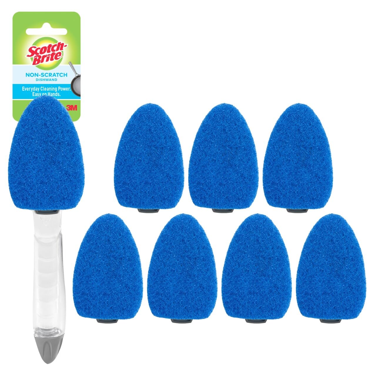 Scotch-Brite_Non-Scratch_Dishwand_Kit,_Includes_1_Wand_&_8_Refill_Pads,_Keep_Hands_Out_of_the_Mess,_Blue