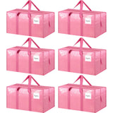 Extra Heavy Duty Large Moving Bags with Strong Zipper & Comfortable Handles, Sturdy & Durable Clothes Storage Bags Totes Bins, Blue Packing Moving Boxes for College Supplies