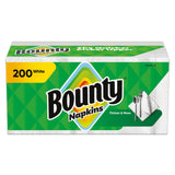Bounty Paper Napkins, White, 1 Pack, 200 Sheets per Pack