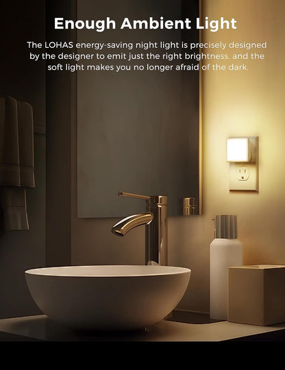 L_LOHAS_LED_Night_Lights_Plug_into_Wall_2-Pack,_0.3W_Plug_in_Night_Light,_Dusk_to_Dawn,_3000K/5000K/Amber/Red/Blue,_Bright_Nightlight_Auto-On/Off,_for_Adults_Kids_Room_Bedroom_Bathroom_Hallway_Kitchen,_Non-Dim