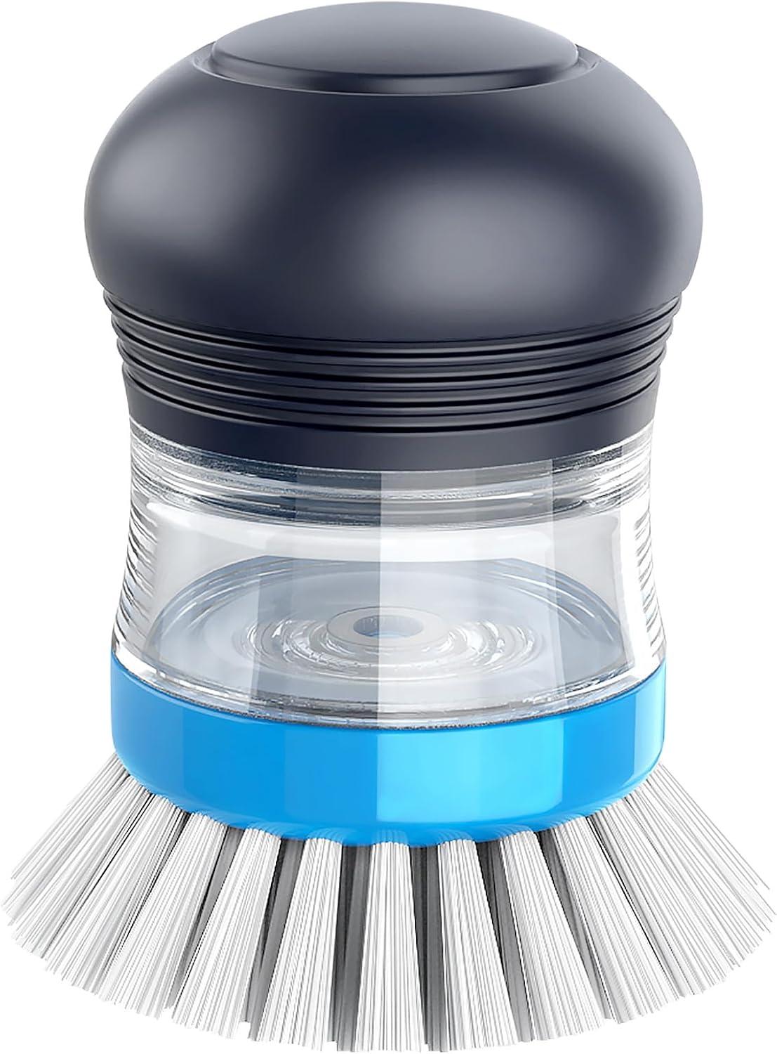 MR.SIGA_Soap_Dispensing_Palm_Brush,_Kitchen_Brush_for_Dish_Pot_Pan_Sink_Cleaning,_Pack_of_1,_Navy/Blue