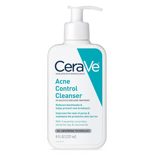 CeraVe_Acne_Treatment_Face_Wash,_Salicylic_Acid_Cleanser_with_Purifying_Clay,_Niacinamide,_and_Ceramides,_Pore_Control_and_Blackhead_Remover,_8_Ounce