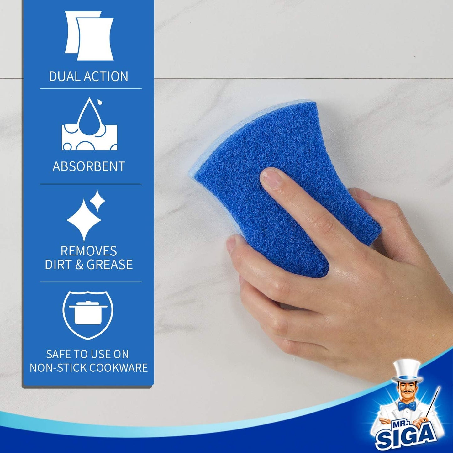 MR.SIGA_Non-Scratch_Cellulose_Scrub_Sponge,_Dual-Sided_Dishwashing_Sponge_for_Kitchen,_12_Pack
