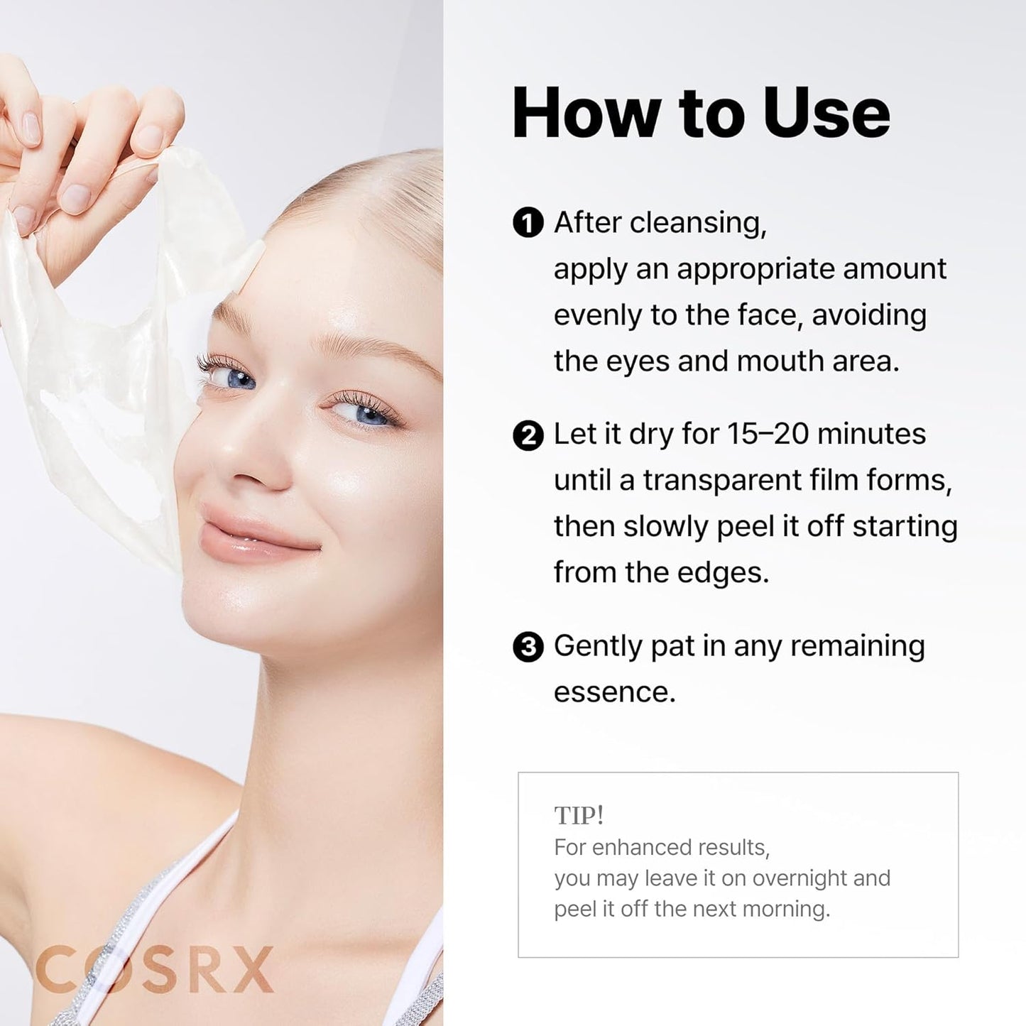 COSRX_PDRN_EXOSOME_Glaze_Wrapping_Mask_with_SALMON_DNA_PDRN,_Instant_Glow,_Easy_Peel-Off_Overnight_Mask_for_Glass_Skin,_Firmness,_Elasticity_&_Skin_Texture_Care,_Mothers_day_gifts_Korean_Skin_Care
