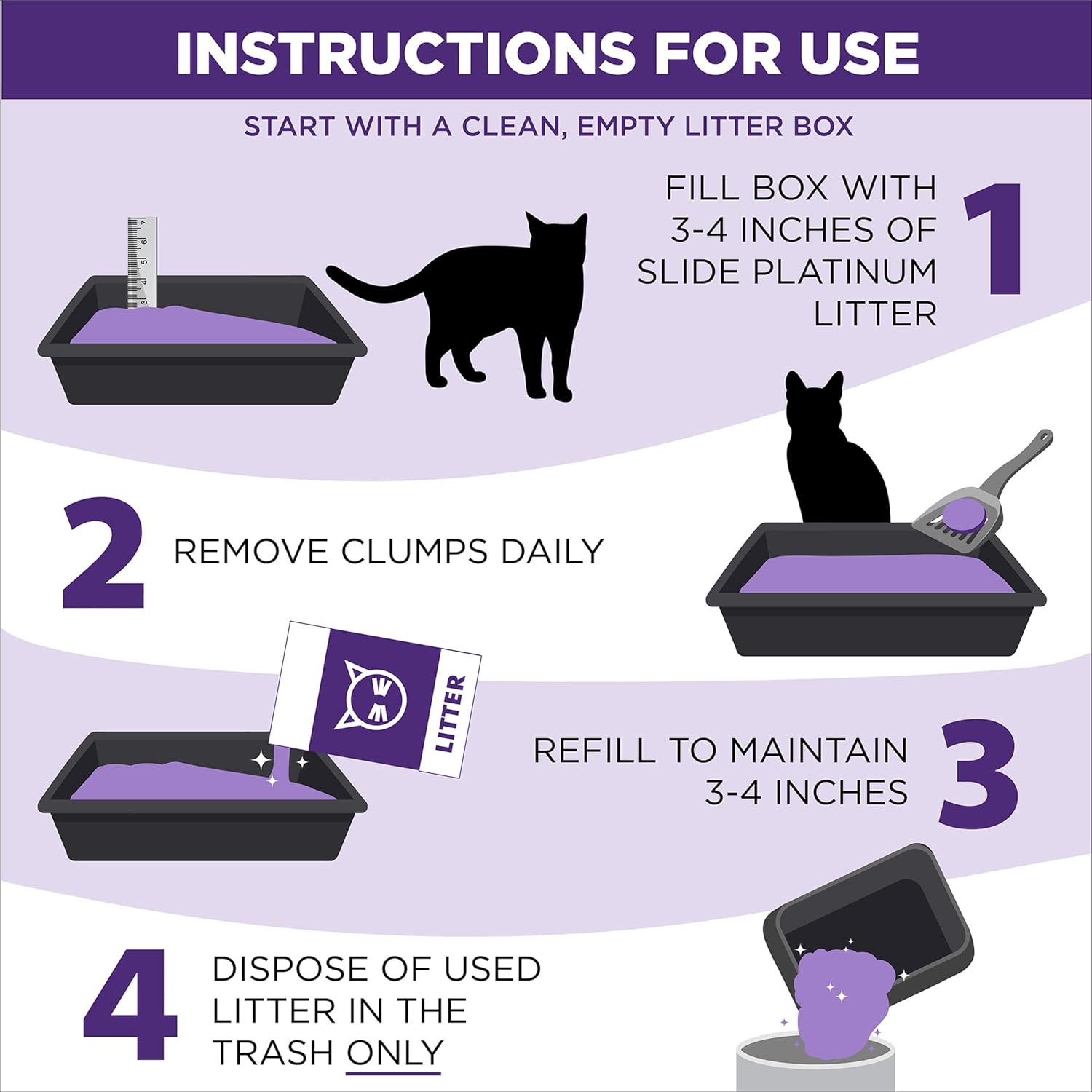 ARM_&_HAMMER_Clump_&_Seal_SLIDE_Platinum_Multi-Cat_Clumping_Cat_Litter,_Easy_Clean_Technology_with_No_Scrubbing,_14-Day_Odor_Control,_18_lbs