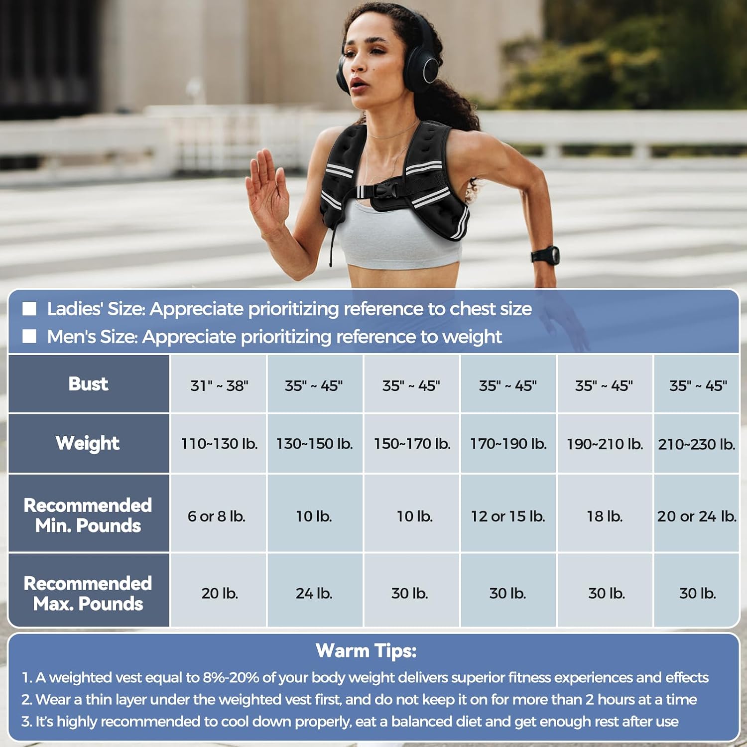Weighted_Vest,_6lb/8lb/10lb/12lb/15lb/18lb/20lb/24lb/30lb_for_Men_Women,_Reflective_Stripe_Adjustable_Buckle,_Comfortable_Durable_Rucking_Vest_for_Walking_Running_Strength_Training
