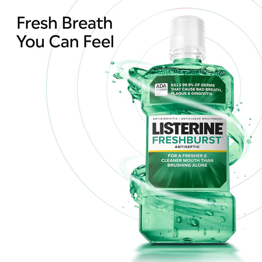 Listerine_Freshburst_Antiseptic_Mouthwash_for_Bad_Breath,_Kills_99%_of_Germs_That_Cause_Bad_Breath_&_Fight_Plaque_&_Gingivitis,_ADA_Accepted_Mouthwash,_Spearmint,_500_mL