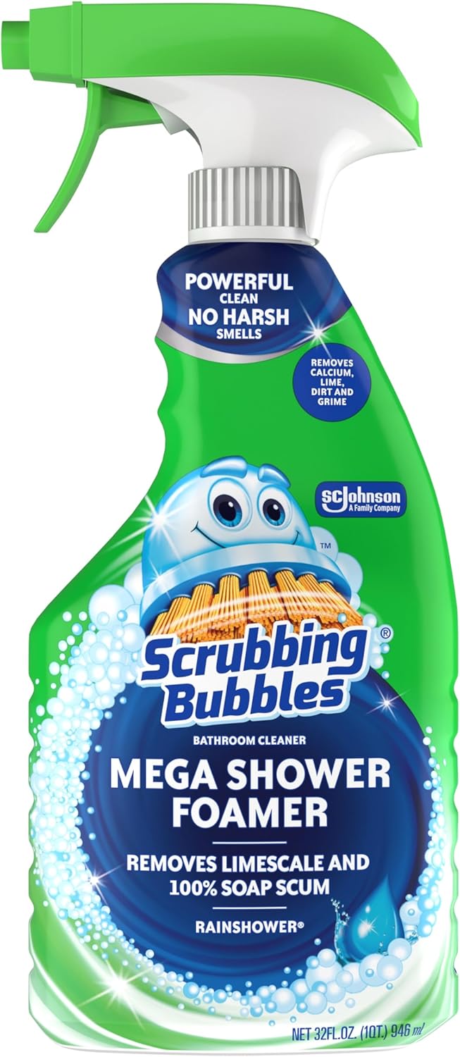 Scrubbing_Bubbles_Mega_Bathroom_and_Shower_Cleaner_Spray,_Foaming_Action_Removes_Limescale_and_Soap_Scum,_Rainshower_Scent,_32oz