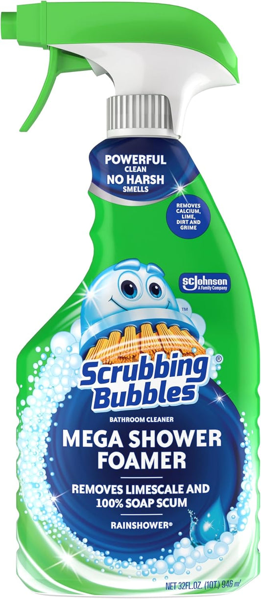 Scrubbing_Bubbles_Mega_Bathroom_and_Shower_Cleaner_Spray,_Foaming_Action_Removes_Limescale_and_Soap_Scum,_Rainshower_Scent,_32oz