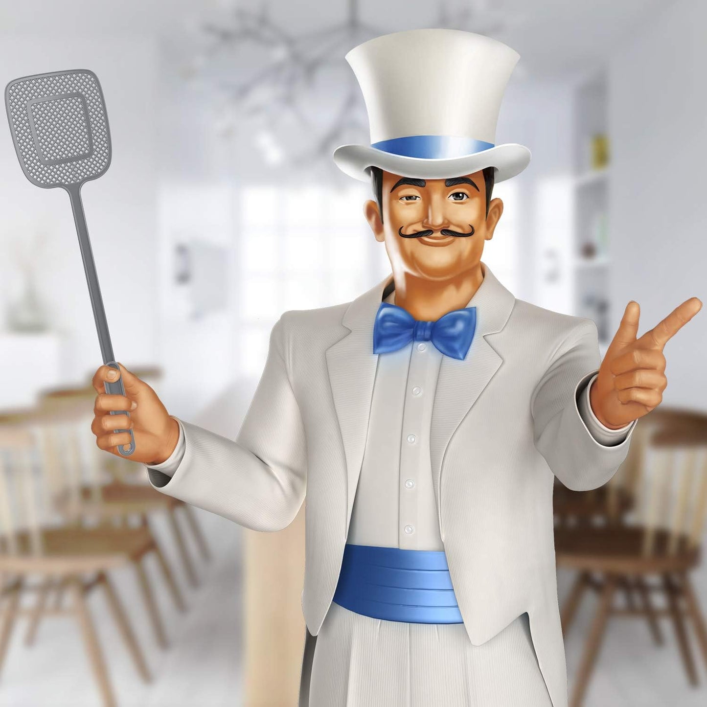 MR.SIGA_Heavy_Duty_Long_Handle_Fly_Swatter,_Gray,_6_Pack