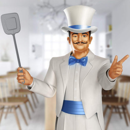 MR.SIGA_Heavy_Duty_Long_Handle_Fly_Swatter,_Gray,_6_Pack