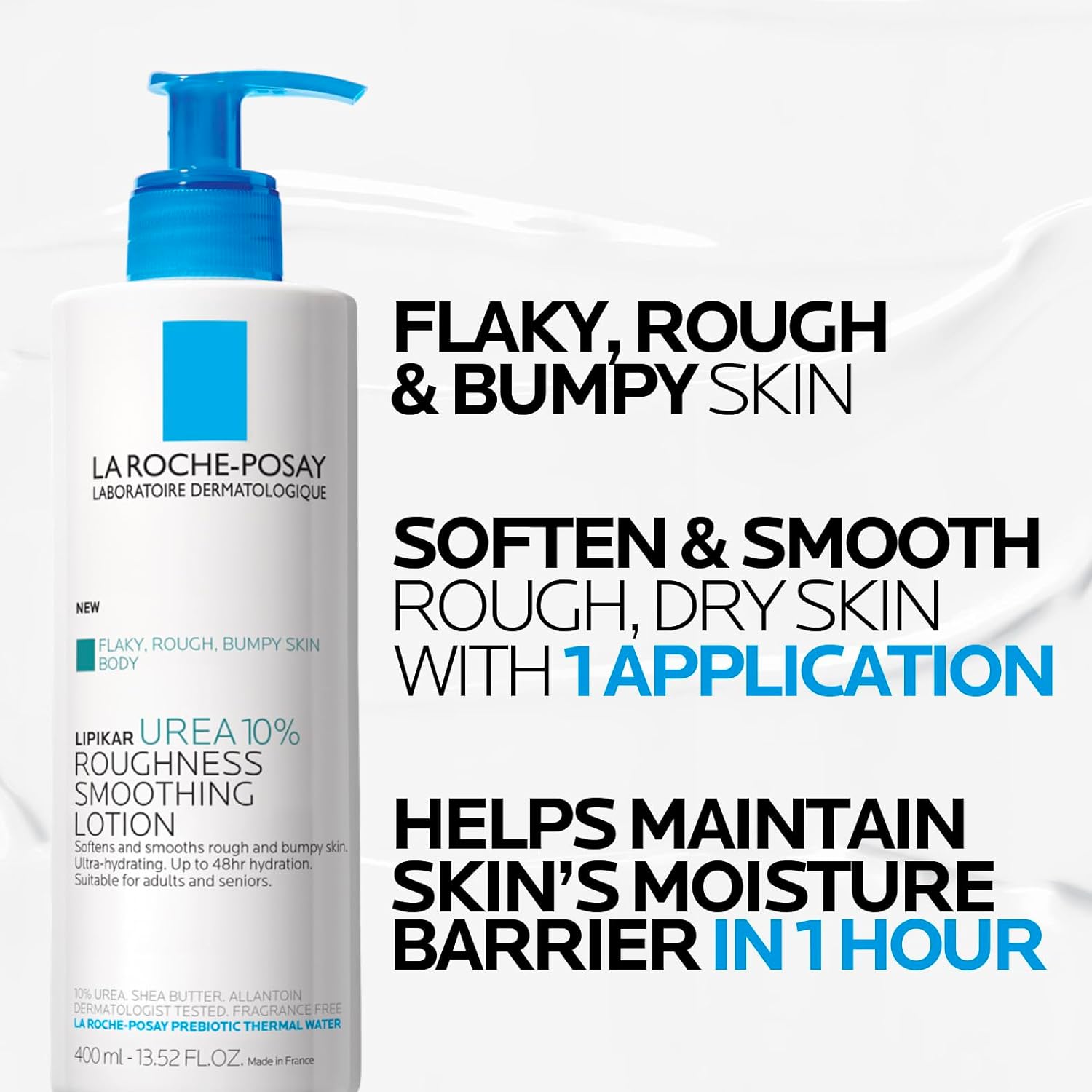 La_Roche-Posay_Lipikar_Urea_10%_Roughness_Smoothing_Lotion,_Body_Lotion_For_Dry_Skin_With_10%_Urea_+_Shea_Butter_+_Allantoin,_Rough_And_Bumpy_Skin_Lotion,_Softens_&_Smooths_Skin_With_1_Application