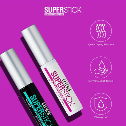 KISS_SuperStick_5-Day_Extended_Wear_Strip_Lash_Adhesive,_Quick_Drying_Lash_Glue,_Witch_Hazel_&_Cactus_Extract_Infused,_Brush_Applicator,_Net_Wt._4.8g_(0.17_oz.),_Black