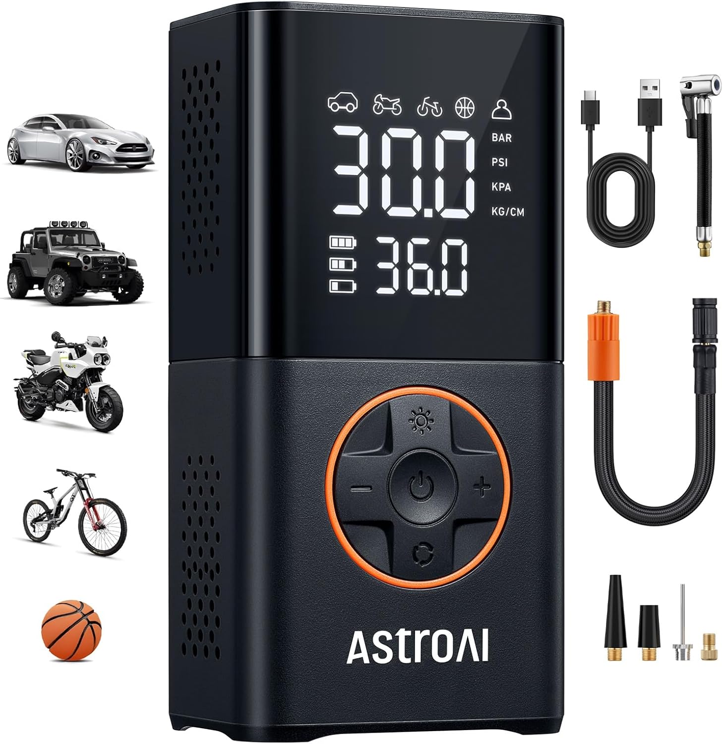 AstroAI_L7_Tire_Inflator_Portable_Air_Compressor,150_PSI_Cordless_Mini_Air_Bike_Auto_Shut-Off_Pump_with_Digital_Display_Pressure_Gauge,_Fast_Inflation_&_LED_Light_for_Car_Tires,Motorcycles,Bikes,Balls