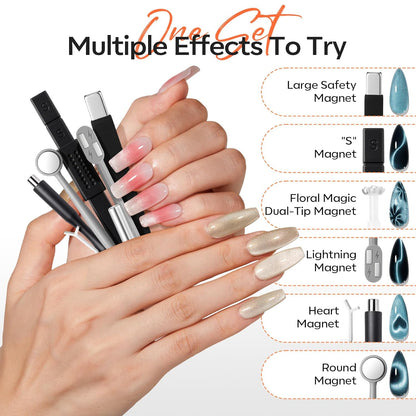 modelones_Cat_Eye_Magnet_Set,_Heart_Nail_Art_Tool_Strong_Magnetic_Pen_Double_Head_Round_Magnets_Stick_Wand_Diverse_French_Moon_Floral_Cateye_Effect_DIY_Professional_Manicure_Gift_for_Women