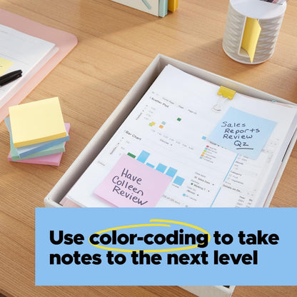 Post-it_100%_Recycled_Super_Sticky_Notes,_3_x_3_in,_Pastels,_5_Pads_|_School_Supplies_and_Office_Products,_2X_the_Sticking_Power