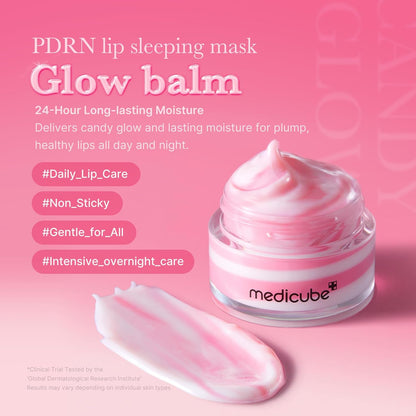medicube_PDRN_lip_sleeping_mask_glow_balm_|_Salmon_PDRN,_Collagen,_Shea_Butter_for_Softer_Lips,_Long-lasting_Moisture,_Overnight_and_daily_lip_care,_Korean_Skincare_0.35_oz.