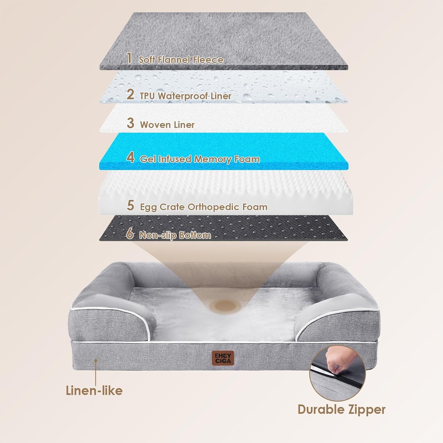 EHEYCIGA_Orthopedic_Dog_Beds_for_Extra_Large_Dogs_44x32Inch,_Waterproof_Memory_Foam_XL_Pet_Bed_with_Sides,_Non-Slip_and_Egg-Crate_Foam_Big_Dog_Couch_Bed_with_Washable_Removable_Cover,_Grey
