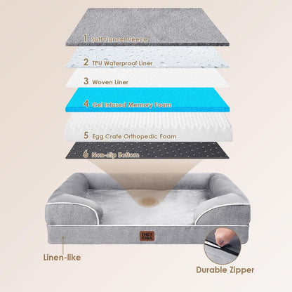 EHEYCIGA_Orthopedic_Dog_Beds_for_Extra_Large_Dogs_44x32Inch,_Waterproof_Memory_Foam_XL_Pet_Bed_with_Sides,_Non-Slip_and_Egg-Crate_Foam_Big_Dog_Couch_Bed_with_Washable_Removable_Cover,_Grey
