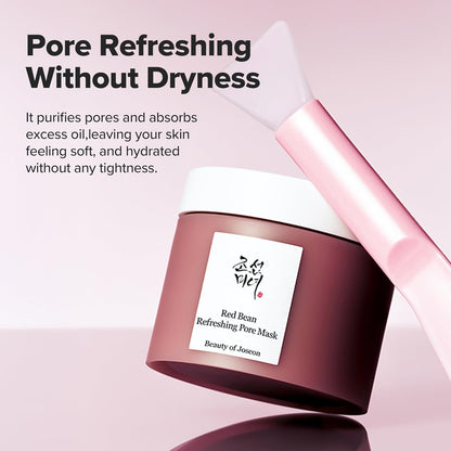 Beauty_of_Joseon_Red_Bean_Pore_Refreshing_Mask_Mud_Cream_Hydrating_Wash_Off_Pack,_Pore_Cleansing_Exfoliator,_Korean_Skin_Care_for_Men_and_Women_140ml,_4.73_fl.oz