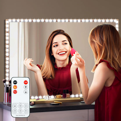 LED_Vanity_Mirror_Lights_for_Makeup_Dressing_Table_Vanity_Set_13ft_Flexible_LED_Light_Strip_Kit_6000K_Daylight_White_with_Dimmer_and_Power_Supply,_DIY_Mirror,_Mirror_not_Included