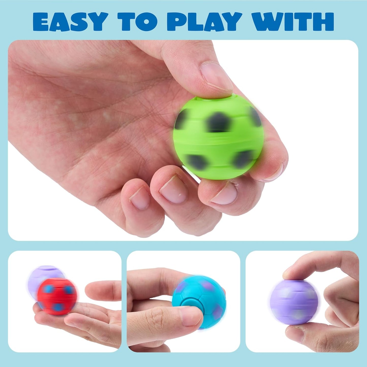 JOYIN_36_Pack_Soccer_Fidget_Spinners_for_Kids,_Goodie_Bag_Stuffers_for_Birthday_Party,_Soccer_Party_Favors,_Fidget_Toys_Bulk,_Stress_Balls,_Treasure_Box_for_Classroom