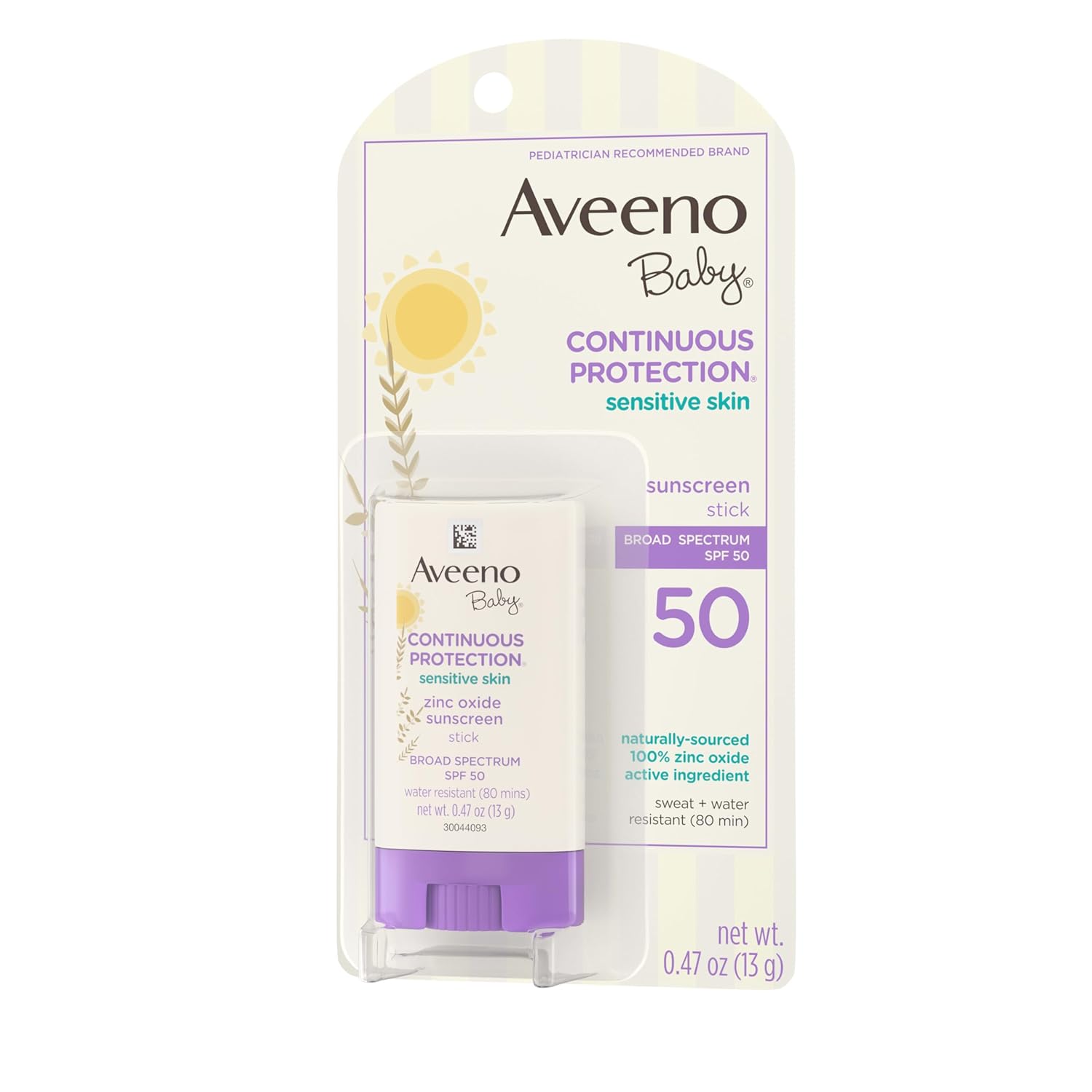 Aveeno_Baby_Continuous_Protection_Mineral_Sunscreen_Stick_for_Sensitive_Skin_with_Broad_Spectrum_SPF_50_Protection_for_Face_&_Body,_Naturally_Sourced_100%_Zinc_Oxide,_Travel_Size,_0.47_oz