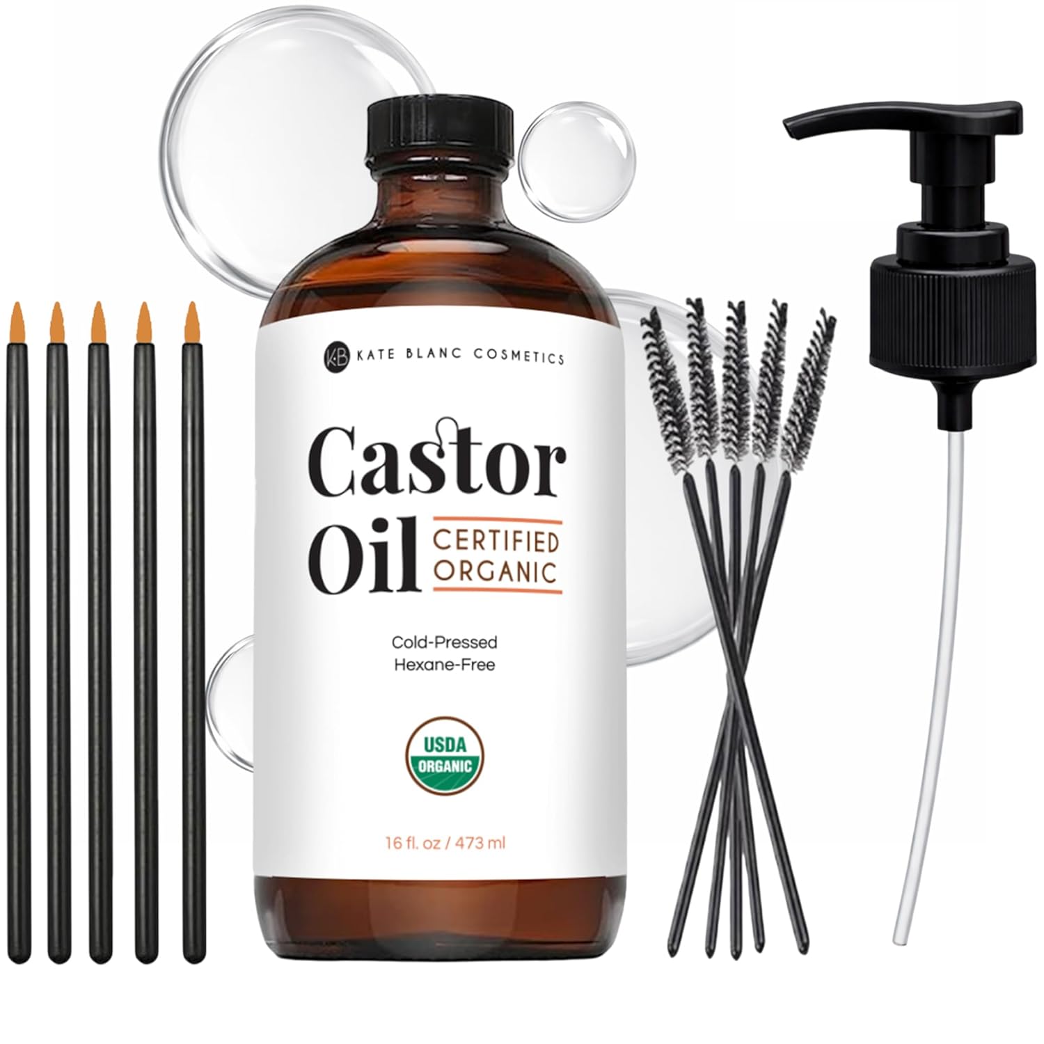 Kate_Blanc_Cosmetics_Castor_Oil_Organic_for_Hair,_Skin_&_Face_(16oz)_100%_Pure_Cold_Pressed_Hexane_Free_|_Unrefined_Castor_Oil_for_Eyelashes_&_Eyebrows_in_Glass_Bottle